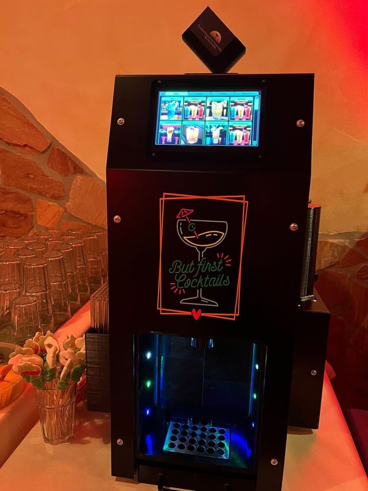 DIY cocktail machine "Alcohol Factory" built with CocktailBerry software on a Raspberry Pi